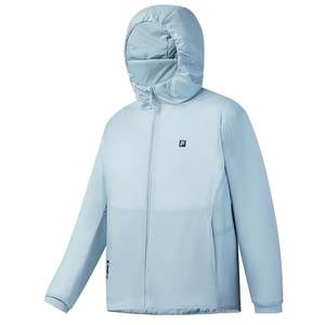 
FILA Official Men's Cotton Clothes 2026 Spring New Fitness Sports Simple Loose Warm Hooded Jacket