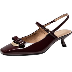 
Qianbaidu Stiletto Heel Baotou Fashion Sandals Women's New Style Back Square Toe With Skirt Comfortable Sandals Versatile Style