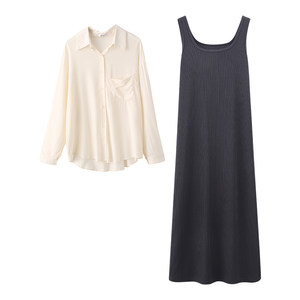 
Miduli maternity wear spring suit 2026 new maternity dress spring and summer large size suspender skirt vest dress