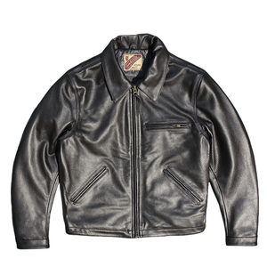 
Detroit style first-grain cowhide genuine leather jacket for men, American retro workwear style loose and comfortable leather jacket