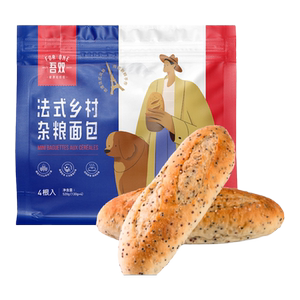 
My double quinoa French country multigrain bread 520g breakfast morning and evening meal replacement hard whole wheat bread ready-to-eat European bread