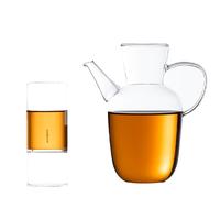 Teastone Water Injection & Bamboo Cup Tea Set: High Temperature Resistant Glass Teapot And Teacup