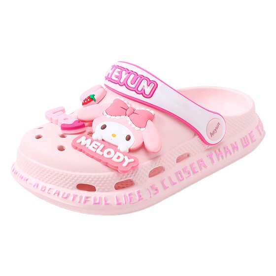 
Children's Crocs Girls' Slippers Little Girls New Anti-Slip Summer Cartoon Baby Soft Bottom Women's Princess Kids