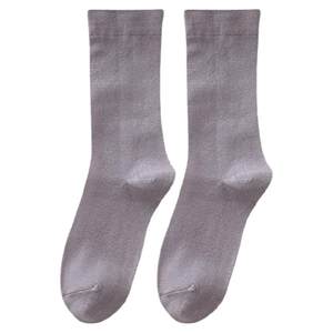 
5 pairs of white mid-tube socks for women in spring and autumn solid color black basic Korean stacked socks pure cotton socks for women