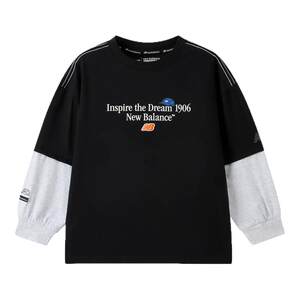 New Balance nb children's clothing for men and women new fashion fake two-piece long-sleeved T-shirt ND7DF32063