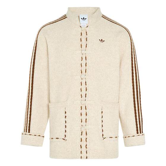 
Star's new Chinese style knitted cardigan jacket for men and women in autumn and winter adidas Adidas official clover