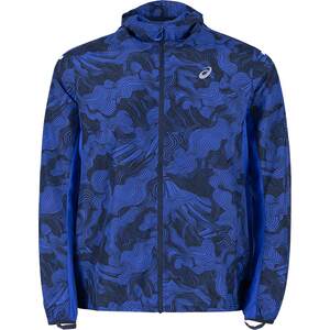 
ASICS new men's water-repellent cross-country running jacket reflective zipper comfortable hooded jacket