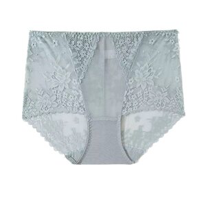 
Women's lace mid-high waist without marks for women, buttocks lifting large size fat mm transparent hot hollow sexy flat corner mesh