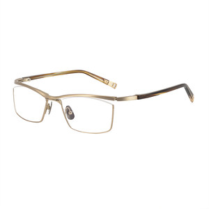 
Jiandan ultra-light business half-rim glasses frame for men and women, trendy literary and fashionable titanium frame, casual myopia glasses frame, anti-blue light