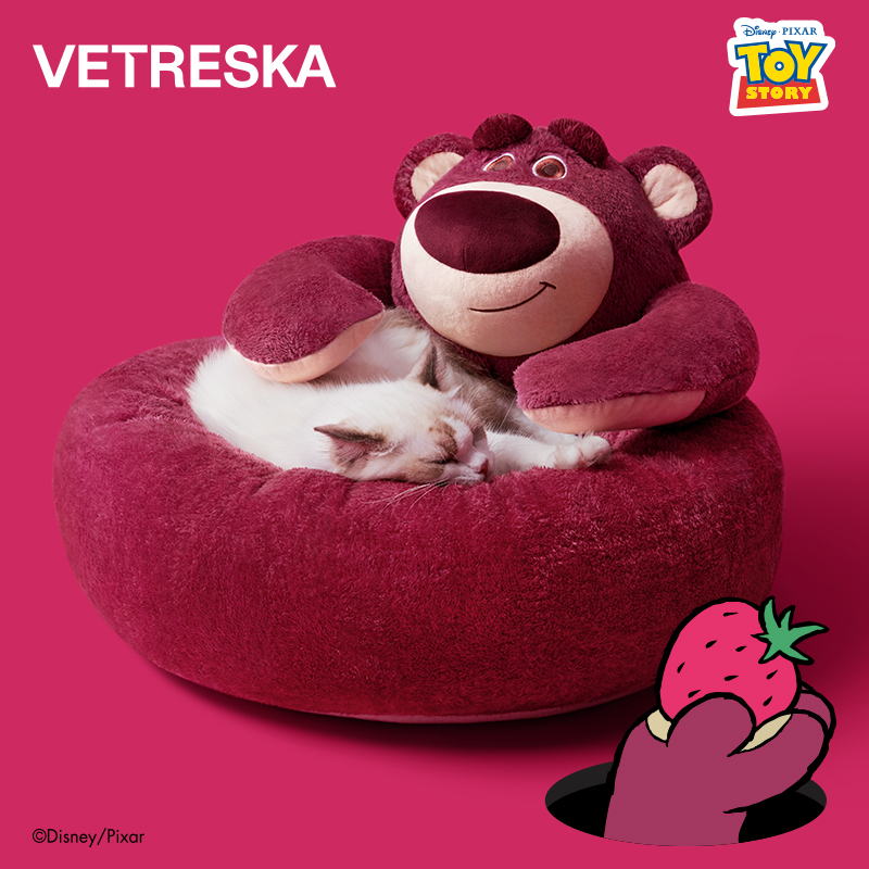 Vetreska 未卡 皮克斯草莓熊系列宠物窝猫窝冬季保暖垫子开放式猫床猫咪用品