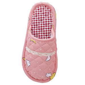 
Fabric children's cotton slippers in spring, autumn and winter, boy and girl cute cartoon indoor silent home cloth slippers