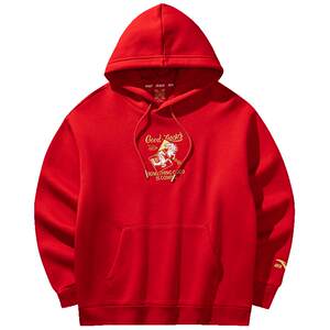
ANTA Good things happen丨Hooded sweatshirt men's Year of the Horse New Year casual hooded loose top 152618707N
