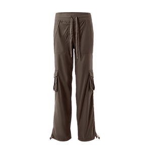Sports work pants for women quick-drying outdoor hiking mountain climbing rock climbing fitness suit pants brown straight trousers