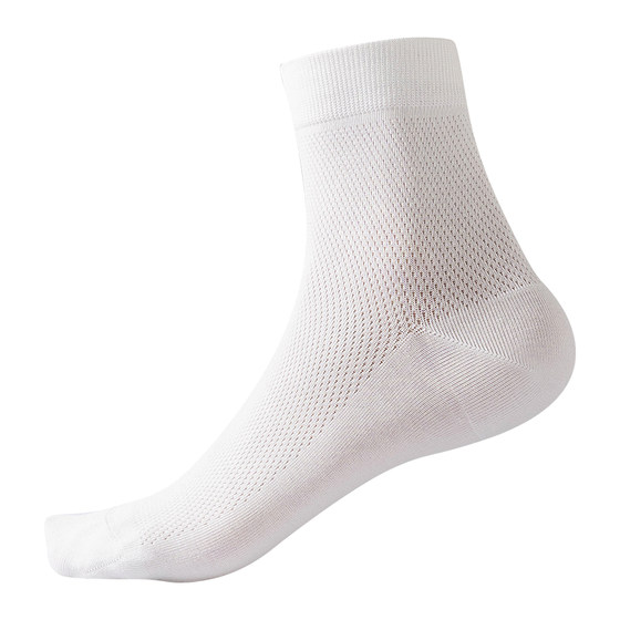 
Socks men's mid-calf socks spring and summer cotton socks 10A antibacterial, deodorant, sweat-absorbent mesh breathable white boneless socks