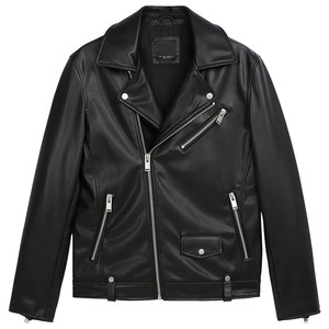 
Cabinet 699! Fall and winter men's imitation leather zipper motorcycle jacket punk slim leather jacket men 1966/300