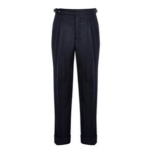 CULTUM winter 600g heavy brushed thickened worsted herringbone pattern single pleated high waisted suit pants for men's casual suit pants