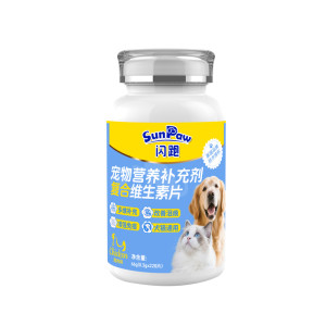 
Flash pet multivitamin tablets, cat and dog hair beauty and skin care, improvement of tear stains, balanced nutrition 220 tablets