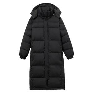 
Down cotton jacket for men and women, super long style over knee thickened winter 2025 new black couples Central Opera cotton jacket trend