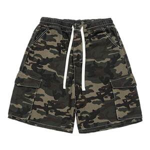 [Denim 380g Heavyweight] Men's Camouflage Shorts American Workwear Loose Casual Five-Fifth Pants Summer Summer