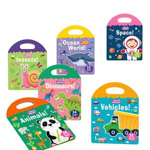 Children's Quiet Book Puzzle Toys Hand Tister Jelly Paper Paper 2-3 to 6-year-old Babies Concentration Training Sticker