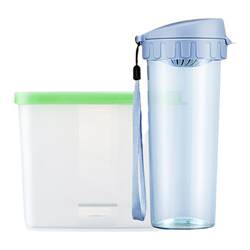 Tupperware tea rhyme free cup 500ml high-looking plastic sports water bottle for women with high temperature resistance