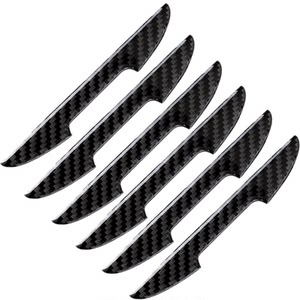 Car door anti-collision strip made of real carbon fiber, modified with scratch resistant rearview mirror anti-collision protection sticker, door anti-collision sticker adhesive strip