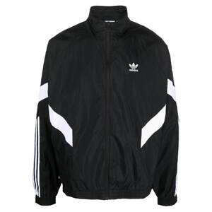 
Adidas Clover Men and Women's Woven Stand Collar Jacket Classic Three-Stripe Sports Trench Jacket JM2715