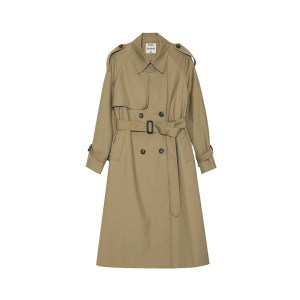 Fano Classic Silhouette Trench Coat Women's Mid-length Classic British Style Lace 2025 Autumn