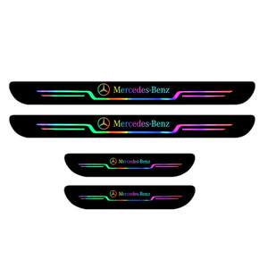 Car threshold strip anti-step protection sticker laser colorful personalized modified door welcome pedal anti-scratch decorative sticker
