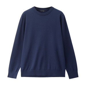 
Giordano sweater men's spring new simple solid color bottoming shirt men's pullover knitted sweater 01055709