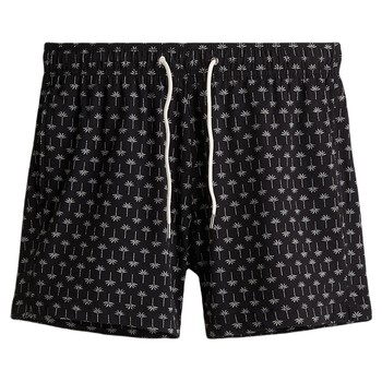 HM men's swimming trunks 2025 autumn new printed bubble yarn elastic waist fashionable boxer swim trunks 1275195