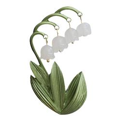 Distant Mountain Fragrance Retro Lily Of The Valley Flower Glazed Smart Temperament Coat Brooch Korean Style Small Fresh Fairy Collar Pin Buckle