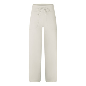 
seleeone zero-feel waist drawstring wide-leg pants with large pockets on both sides fitness sports pants stretch nylon