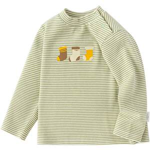 
Balabala baby long-sleeved T-shirt baby striped bottoming shirt autumn and winter children's clothing boys and girls thickened tops