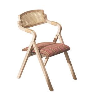 
Modern simple retro homestay folding dining chairs for home use wooden backrest fabric coffee restaurant study casual and simple
