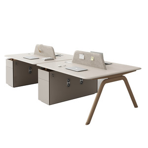 
Painted staff office desk chair combination screen employee position work desk office 644 person seats simple modern