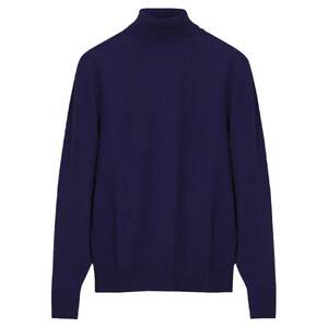 [Machine-washable cotton cashmere] CULTUM turtleneck sweater men's long-sleeved slim fit inner bottom pullover sweater