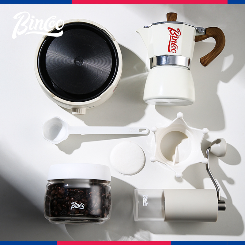 bincoo意式摩卡壶煮咖啡套装单阀咖啡壶便携式户外露营咖啡机