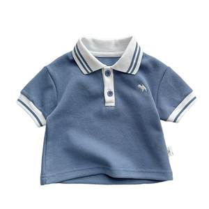 
Boys Short Sleeve POLO Shirt Summer Baby T-shirt Shorts Two-piece Baby Girl Korean Sports Baseball Suit