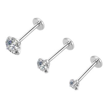 Medical titanium steel earrings are allergic to avoid taking off ear bones when sleeping