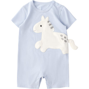 WHYLOOK summer parent-child clothing for a family of three baby jumpsuits baby short-sleeved T-shirts for going out quick-drying mother-daughter clothing