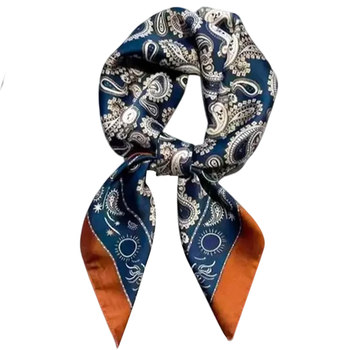 Retro pattern silk scarf for women with high-end neck tie