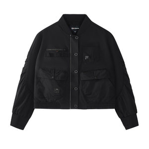 
FILA FUSION Fila trendy brand woven jacket women's 2026 spring new fashion loose short work jacket