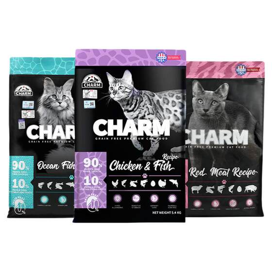 
CHARM Wild Charming Fresh Meat Cat Food Grain-free Chicken Low-allergic High Protein Low-temperature Slow-cooking Imported Indoor Cat Food
