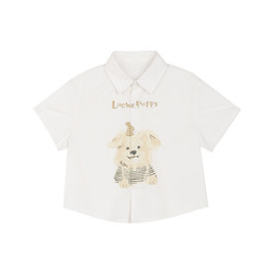 Little O daddy baby boy baby work shirt short-sleeved pure cotton type a summer 2025 new baby cute top
