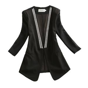 
2025 new summer cardigan 7-quarter sleeve short style with skirt small suit women's thin mesh shawl women's suit jacket