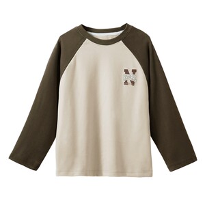 
Youbaiyi youth and children long-sleeved T-shirt raglan sleeve warm velvet autumn and winter boys and girls bottoming shirt