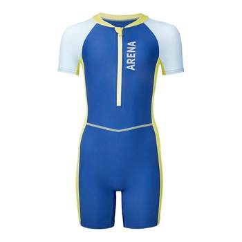 ARENA Aruina Children's Men and Women Small Sleeve Sleeve and Knee Swimsuit Fashion Sunscreen Swimsuit