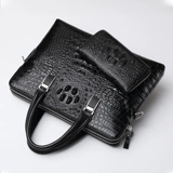 Модная барсетка, кожаная сумка на одно плечо, крокодиловый принт, из натуральной кожи