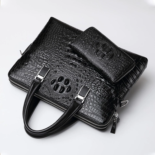 Модная барсетка, кожаная сумка на одно плечо, крокодиловый принт, из натуральной кожи